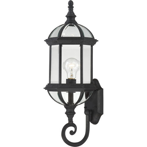 Boxwood 1 Light 22 inch Textured Black Outdoor Wall Lantern