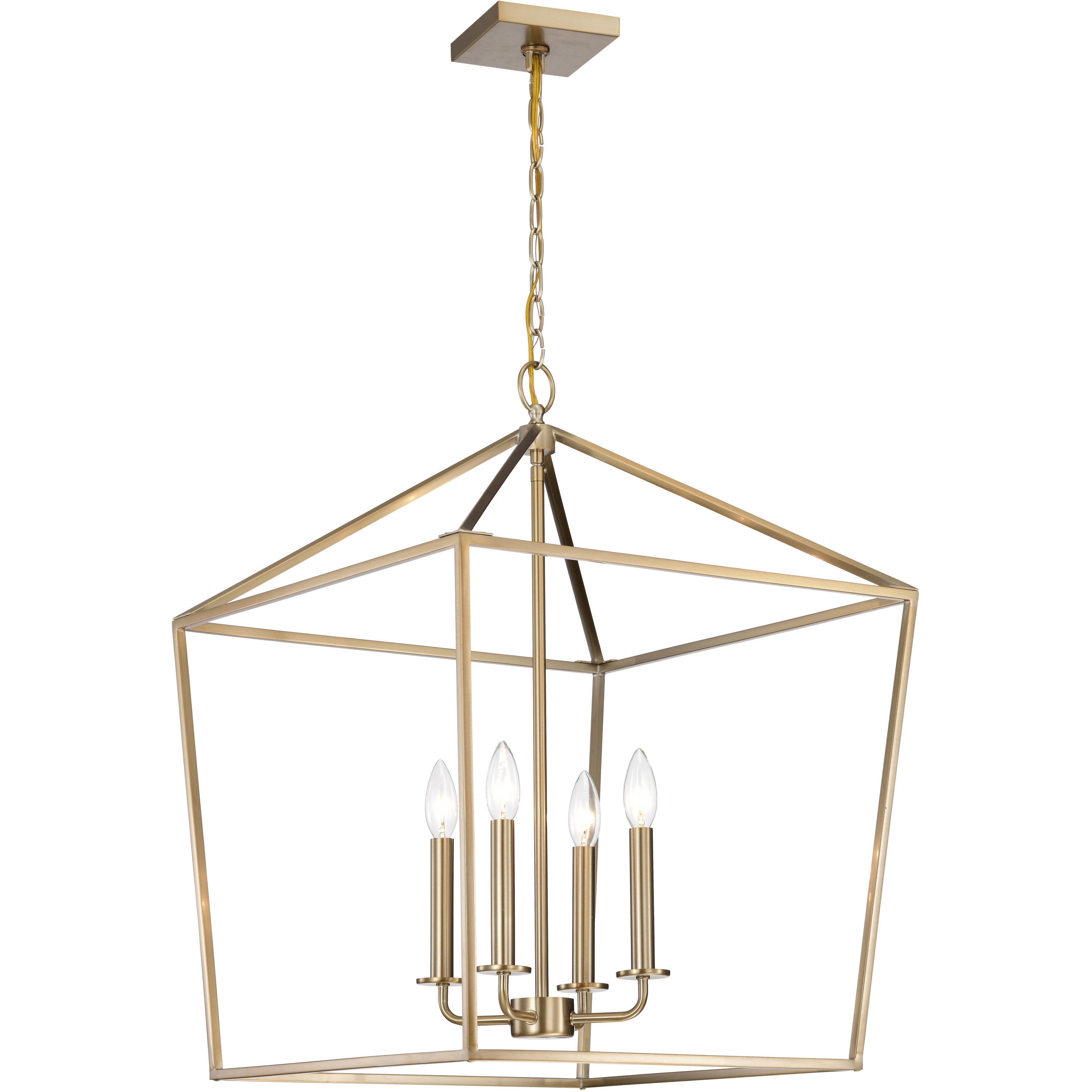 Emma 4 Light 20 inch Burnished Brass Pendant Ceiling Light
