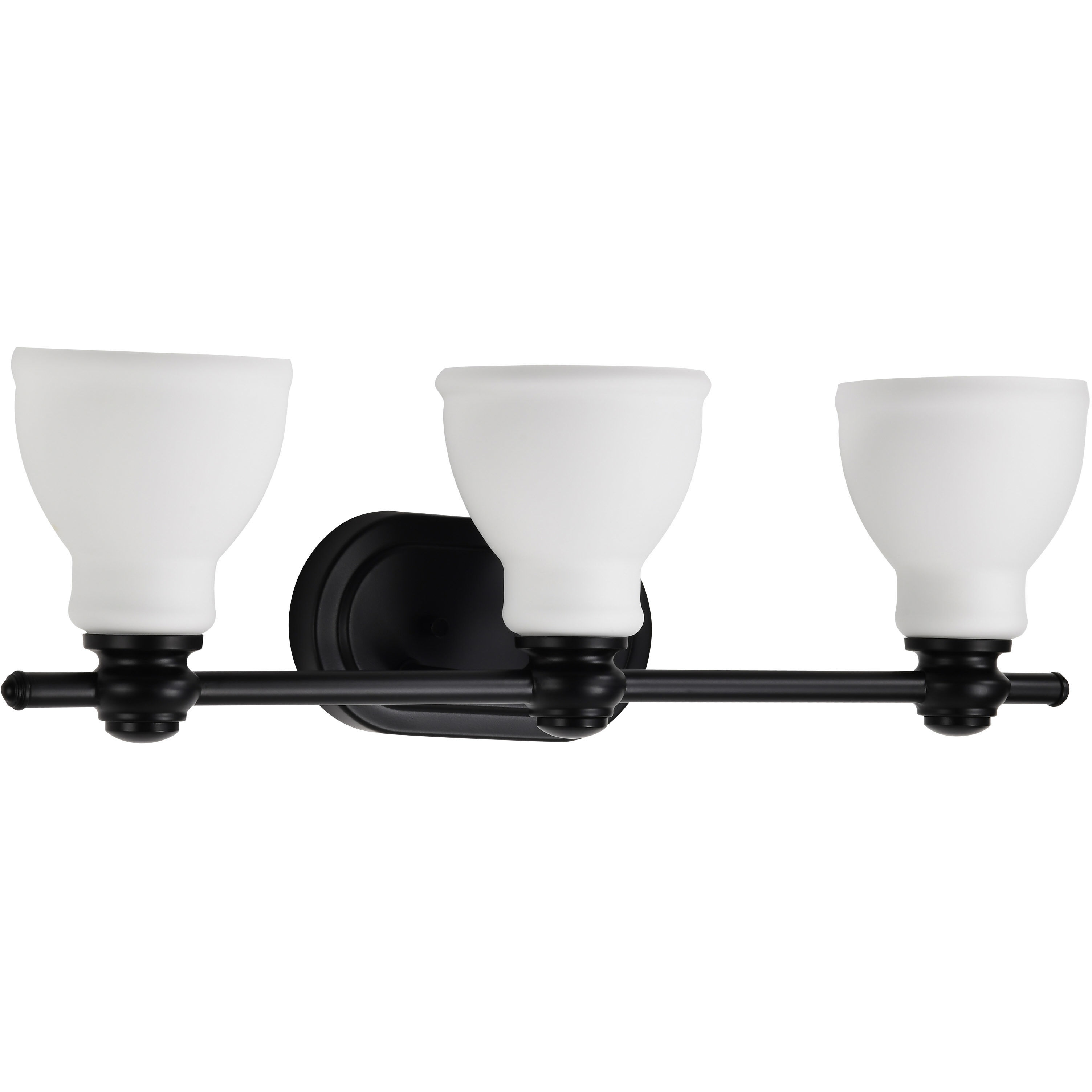 Russel 3 Light 24 inch Matte Black Vanity Light Wall Light
