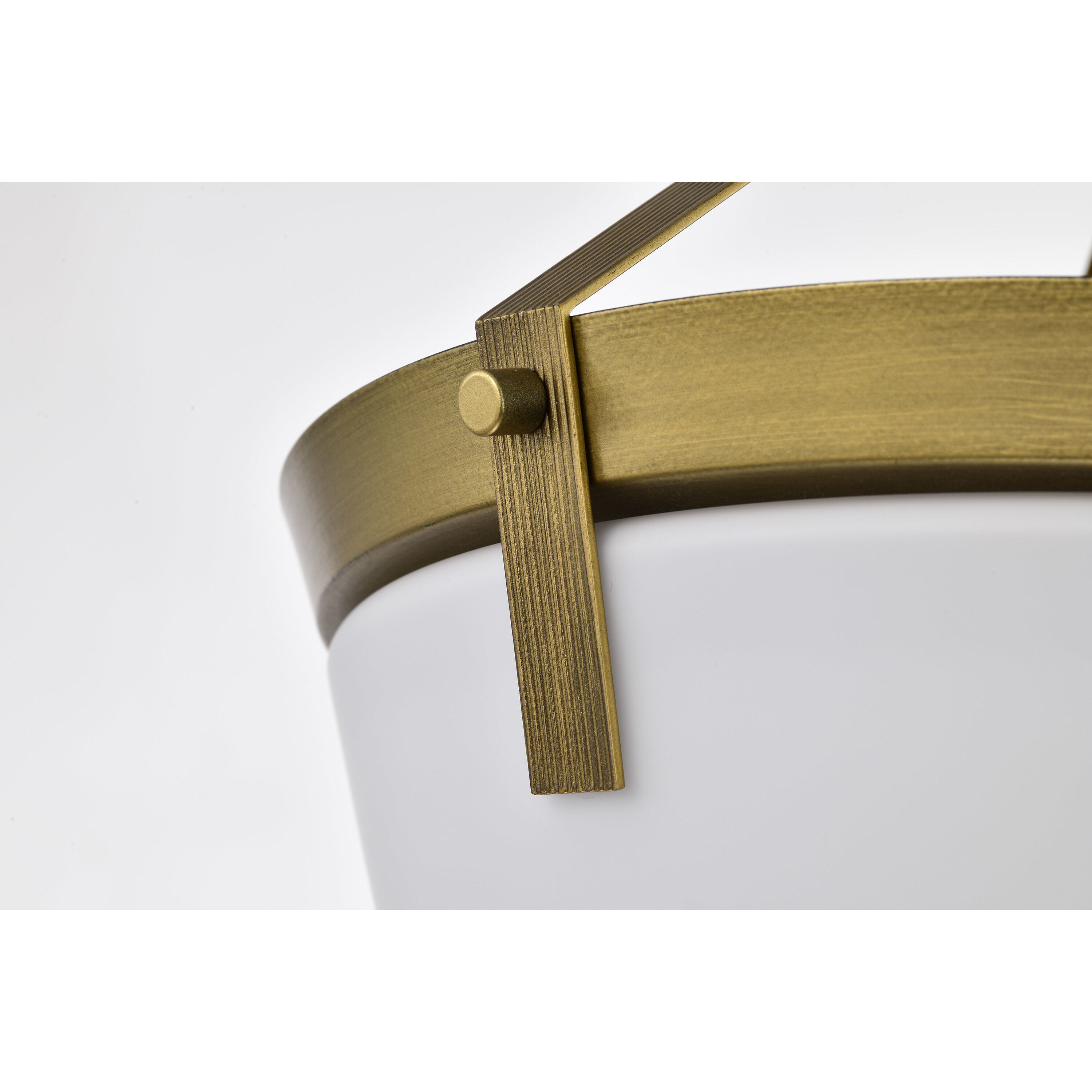 Rowen 3 Light 14.63 inch Natural Brass Semi Flush Mount Ceiling Light