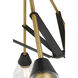 Starlight 8 Light 38 inch Matte Black and Natural Brass Chandelier Ceiling Light