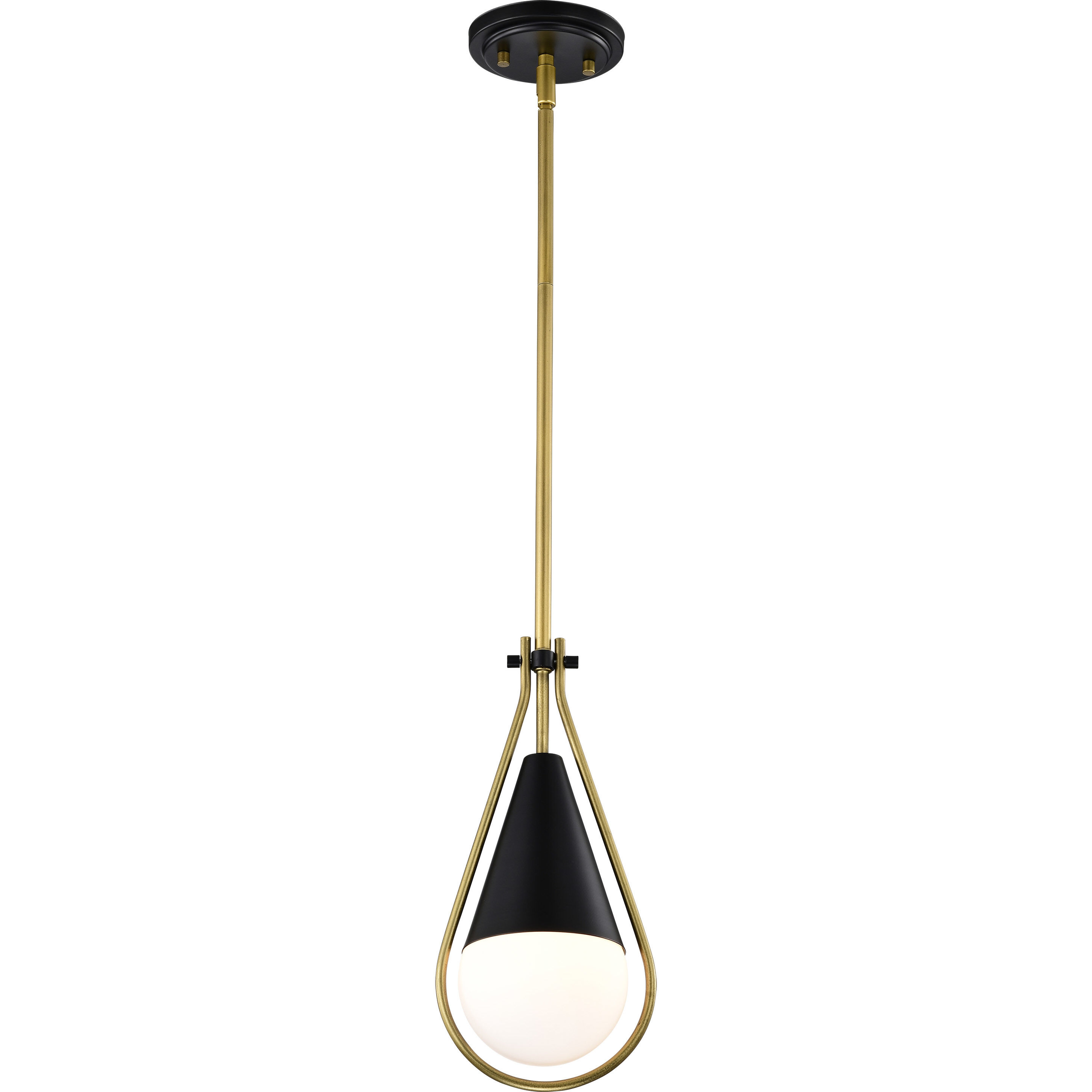Admiral 1 Light 10 inch Matte Black Pendant Ceiling Light