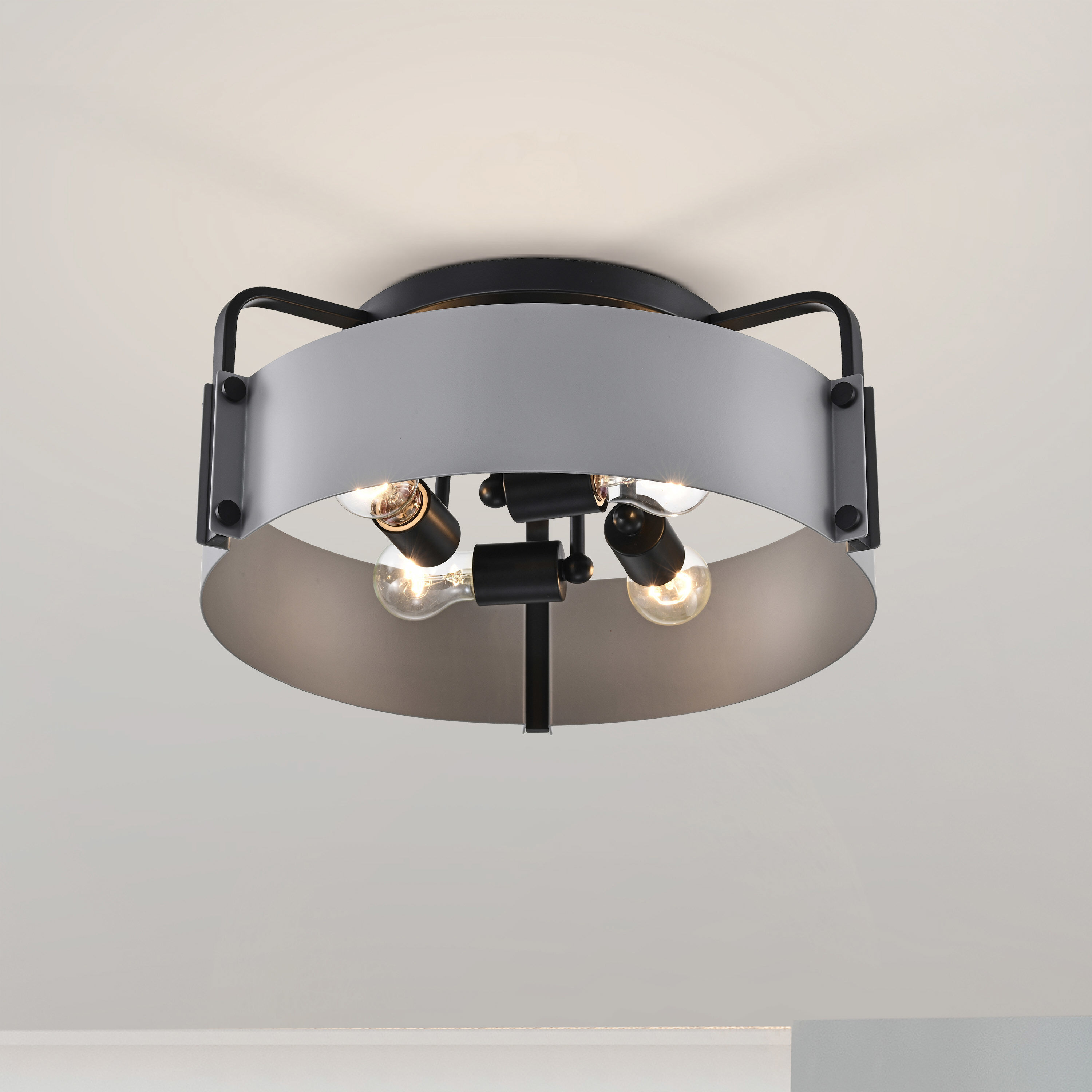 Altos 4 Light 18 inch Matte Gray Semi Flush Mount Ceiling Light