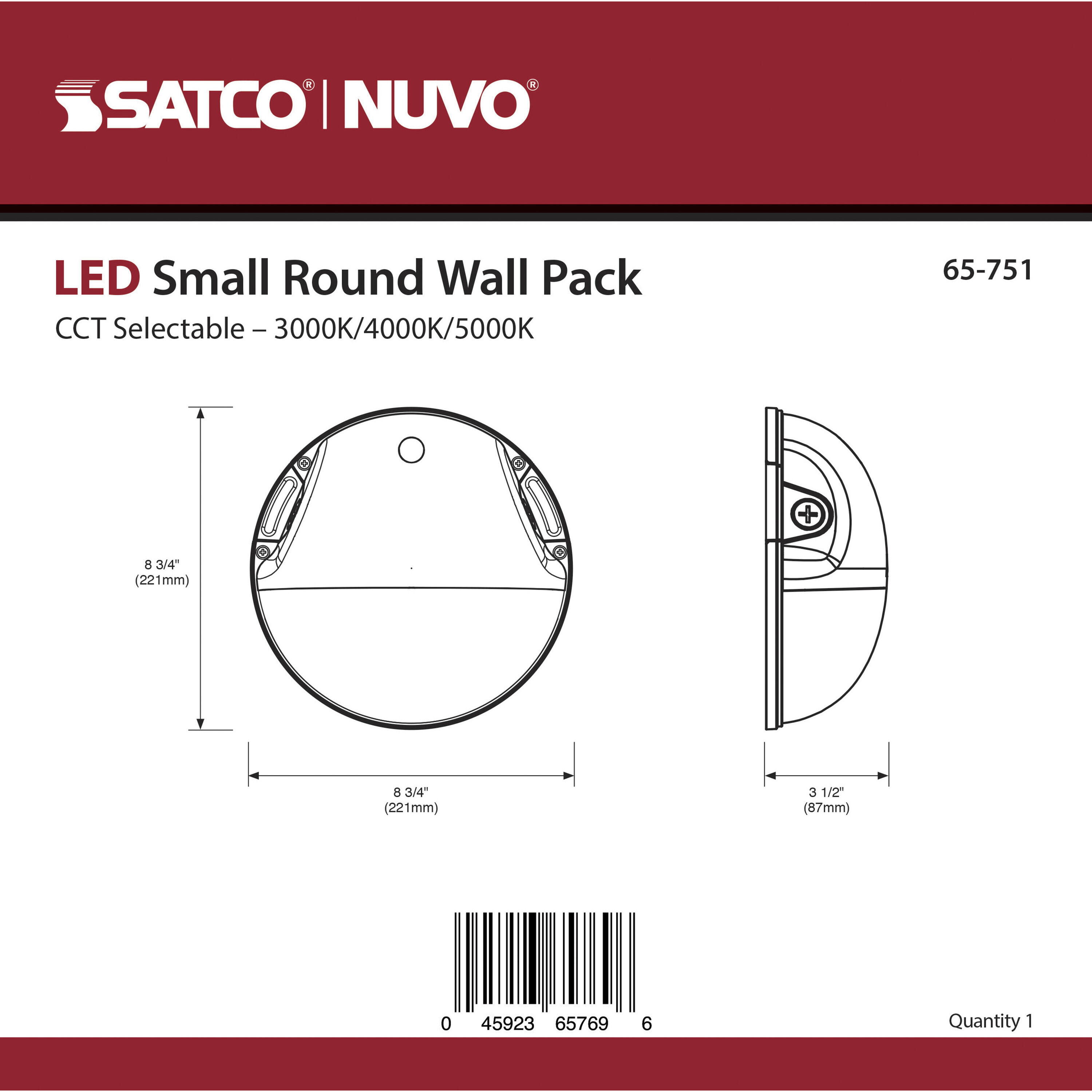 Brentwood LED 9 inch Bronze Outdoor Wall Pack