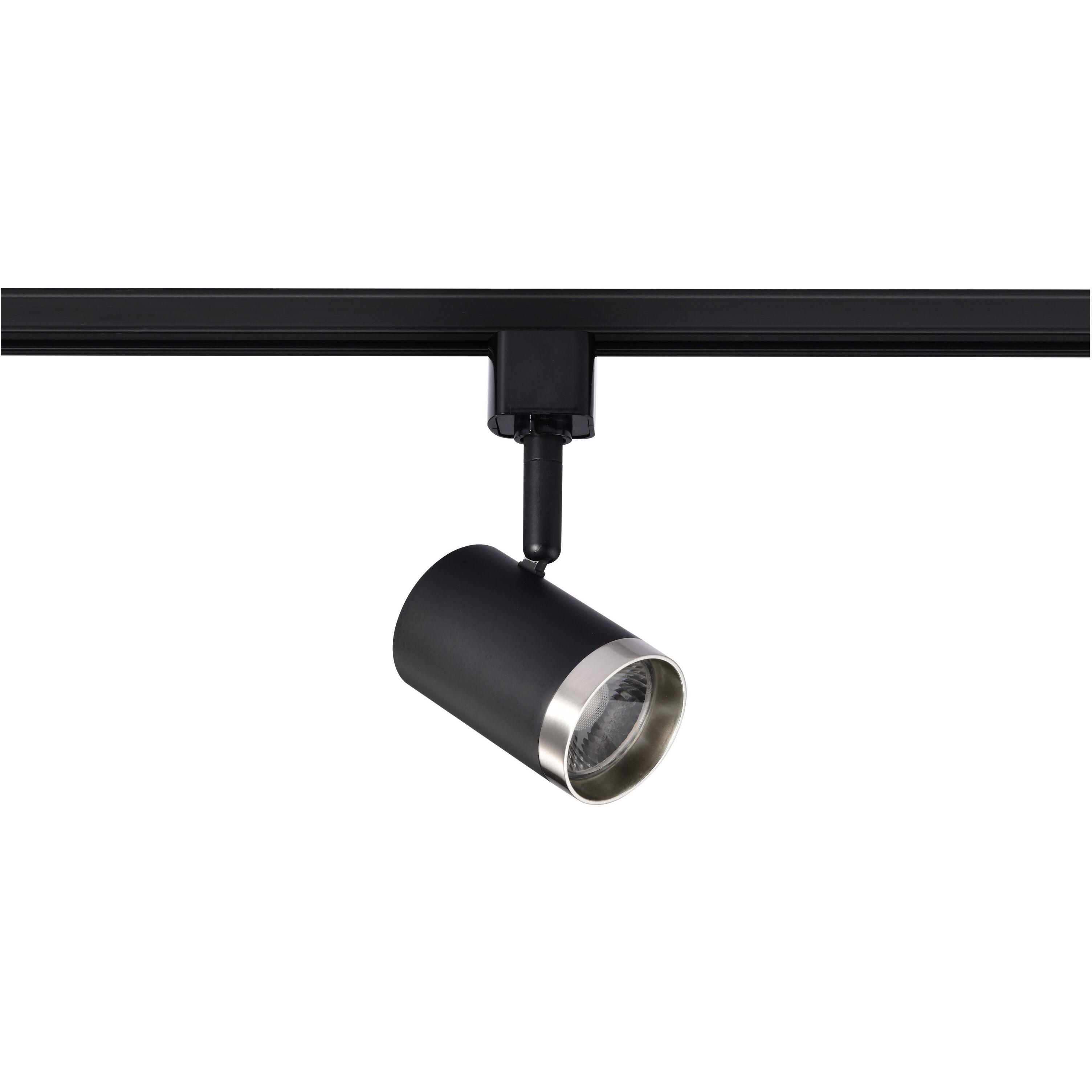 Brentwood 1 Light 120 Matte Black and Brushed Nickel Track Lighting Ceiling Light