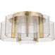 Kenzo LED 17.75 inch Polished Anodized Bronze Flush Mount Ceiling Light
