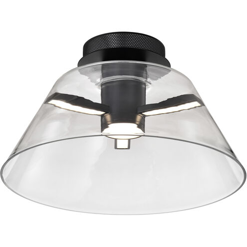 Edmond LED 17 inch Matte Black Semi Flush Mount Ceiling Light