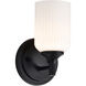 Solara 5 inch Matte Black Vanity Wall Light