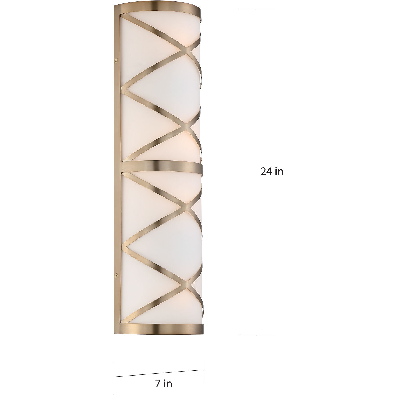 Sylph 4 Light 7 inch Burnished Brass and Satin White Vanity Light Wall Light