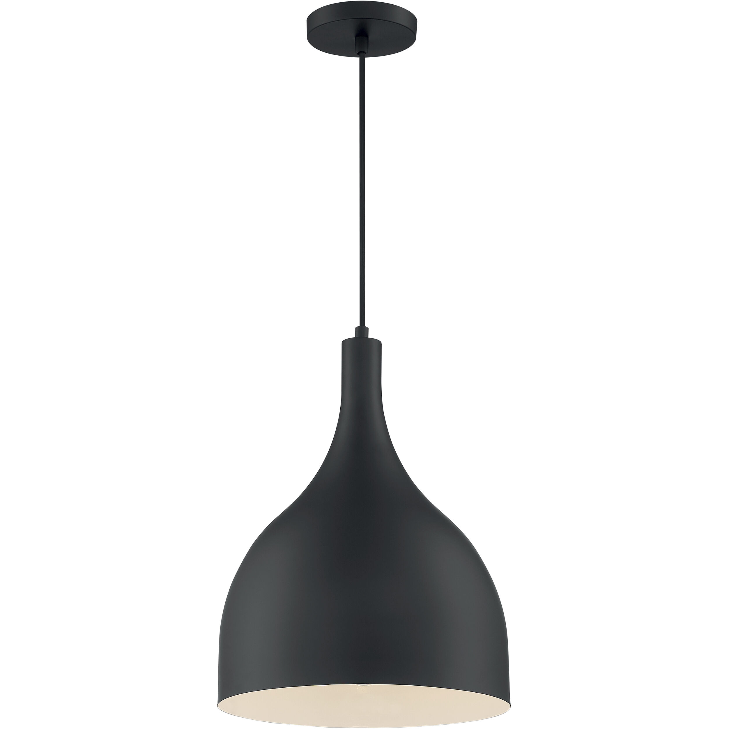 Bellcap 1 Light 12 inch Matte Black Pendant Ceiling Light