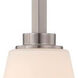 Mobili 1 Light 5.88 inch Brushed Nickel Mini Pendant Ceiling Light