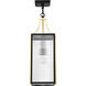 Holden 8.5 inch Black and Gold Outdoor Hanging Light