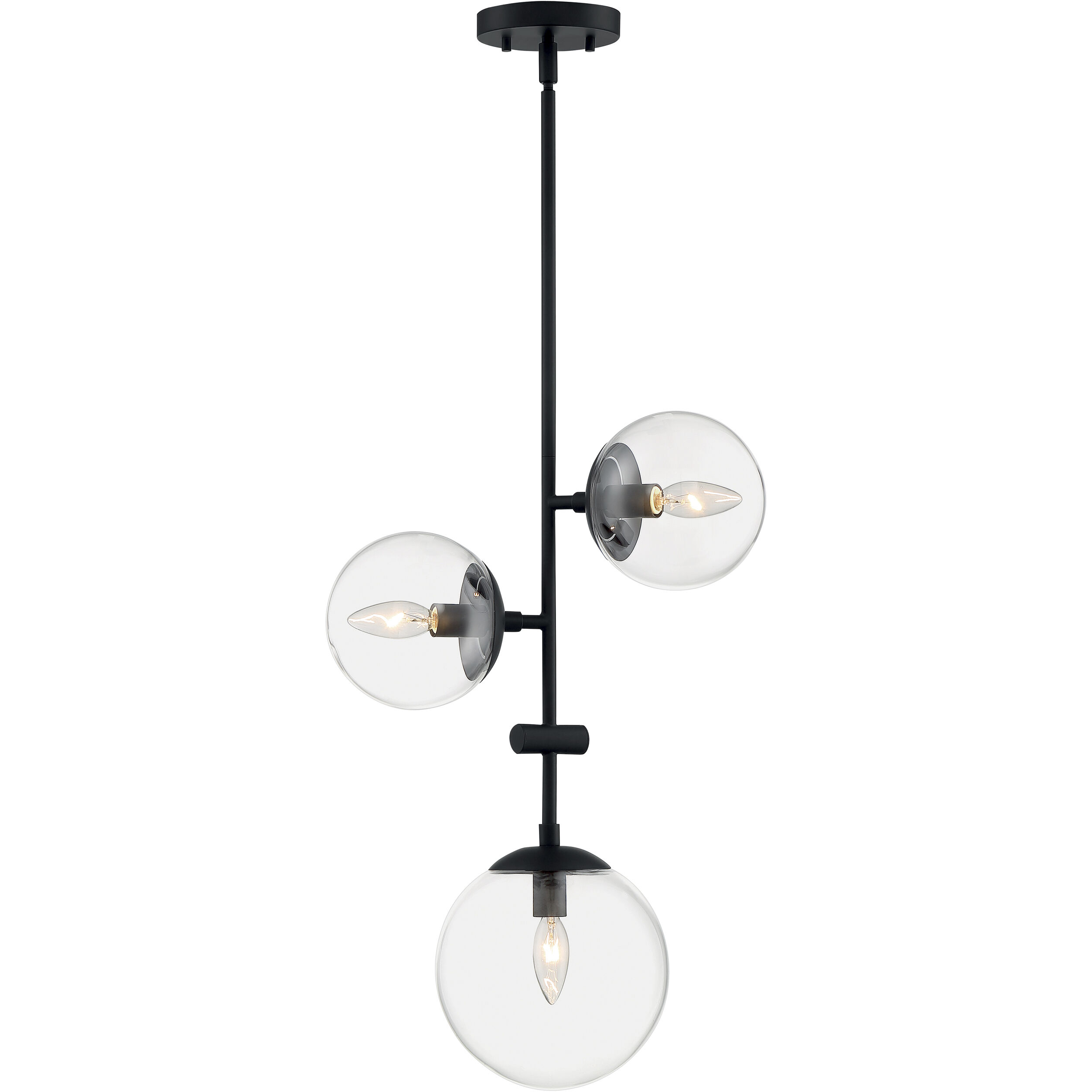 Sky 3 Light 15 inch Matte Black Pendant Ceiling Light