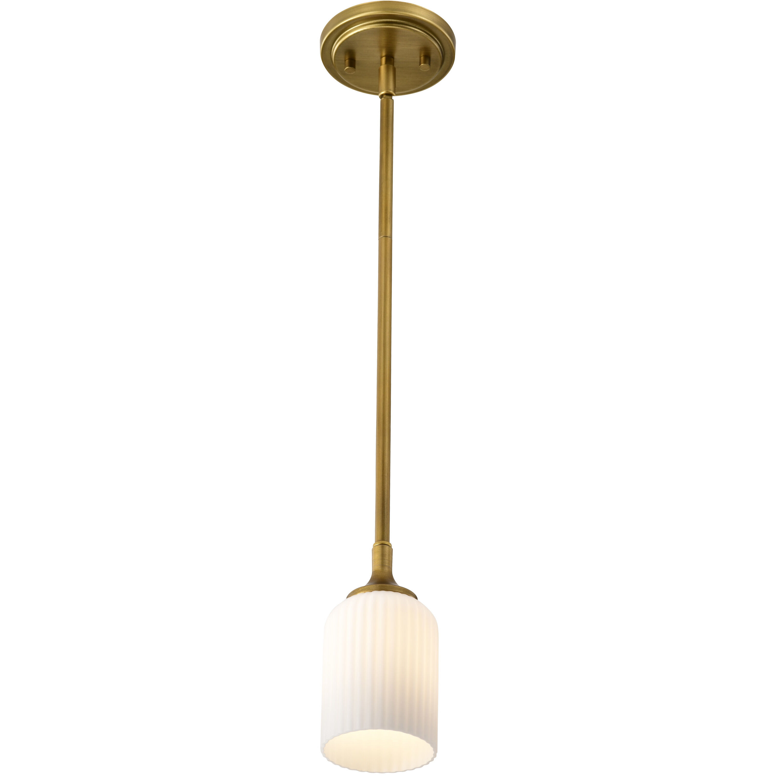 Solara 5 inch Natural Brass Pendant Ceiling Light