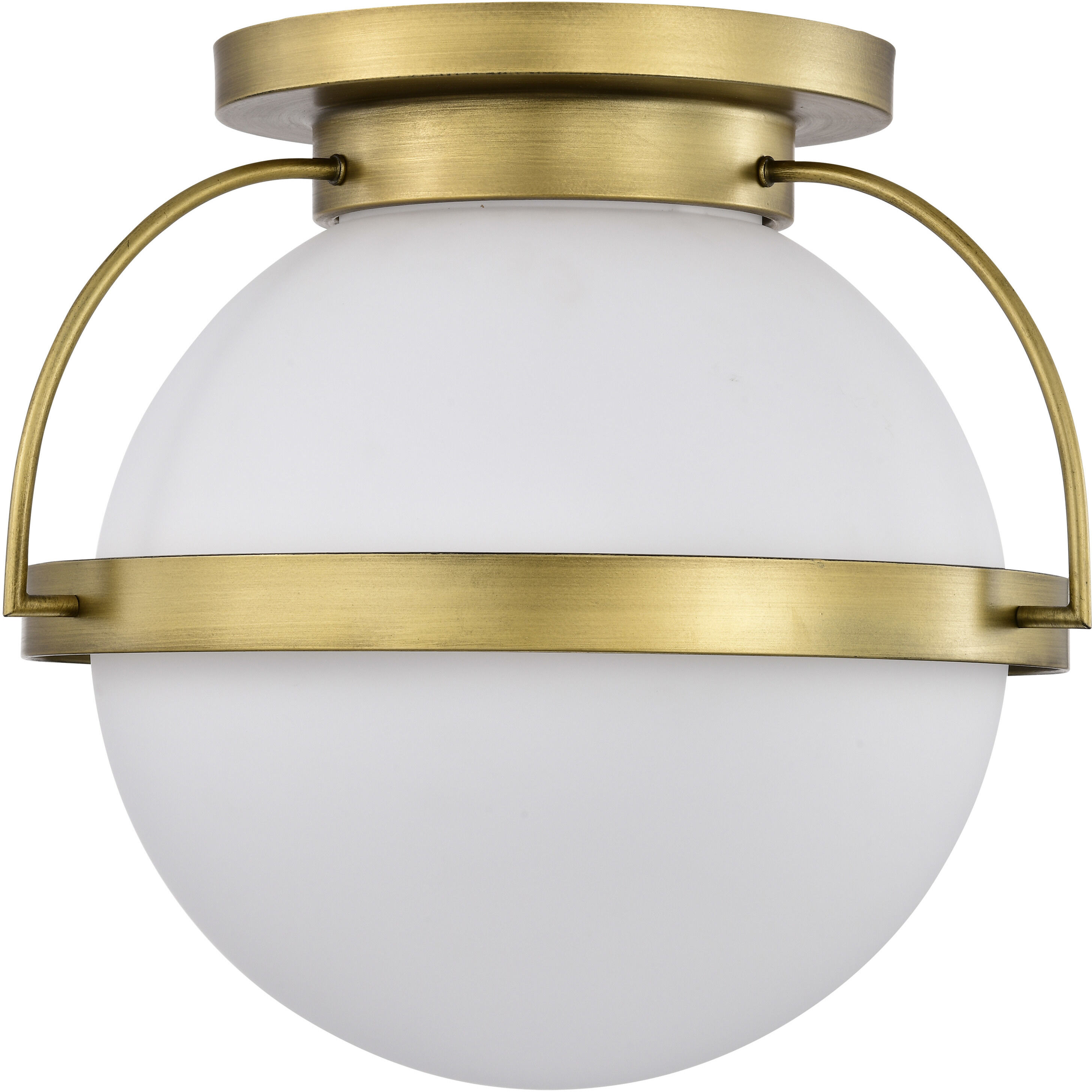 Lakeshore 1 Light 18 inch Natural Brass Flush Mount Ceiling Light