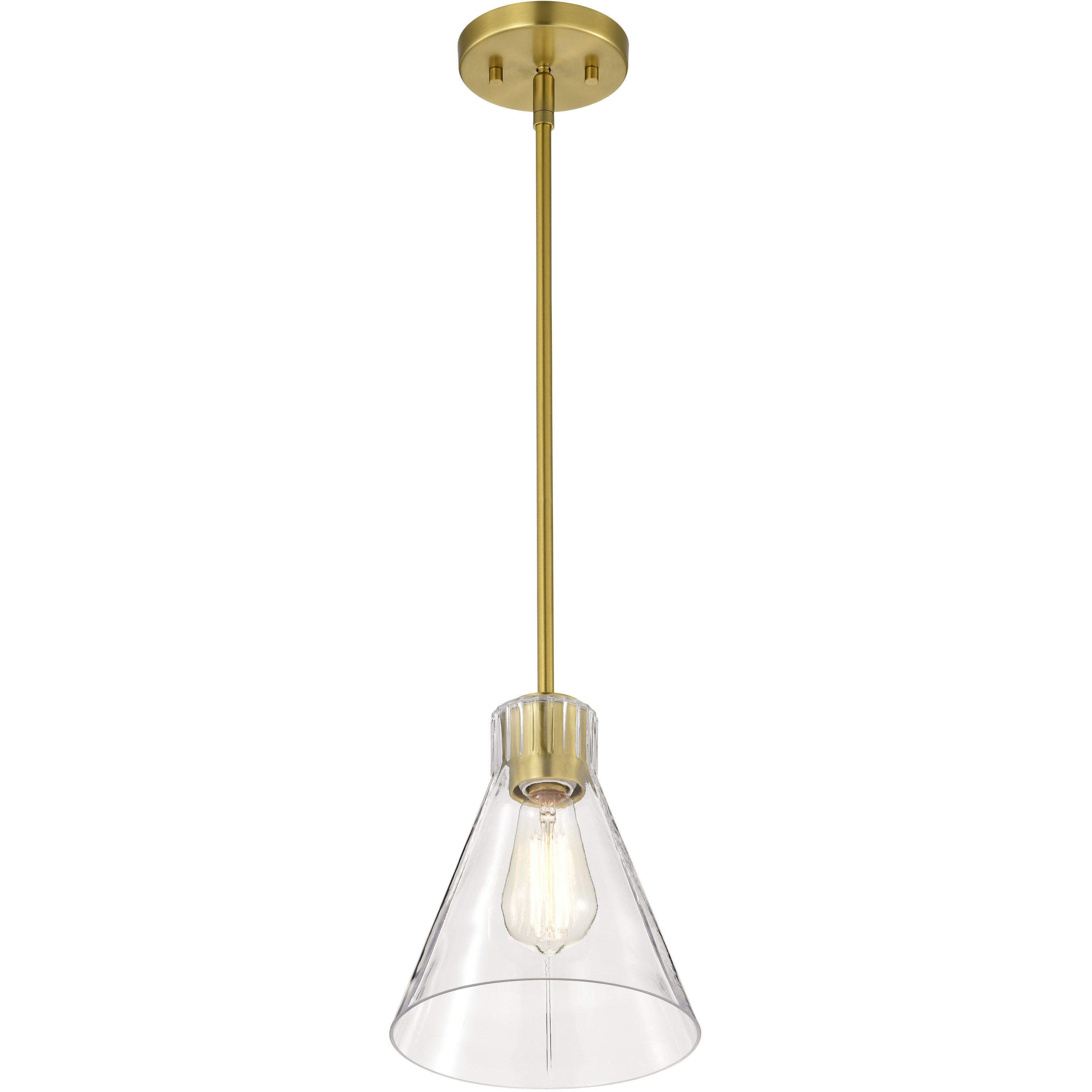 Gianna 8 inch Vintage Brass Pendant Ceiling Light