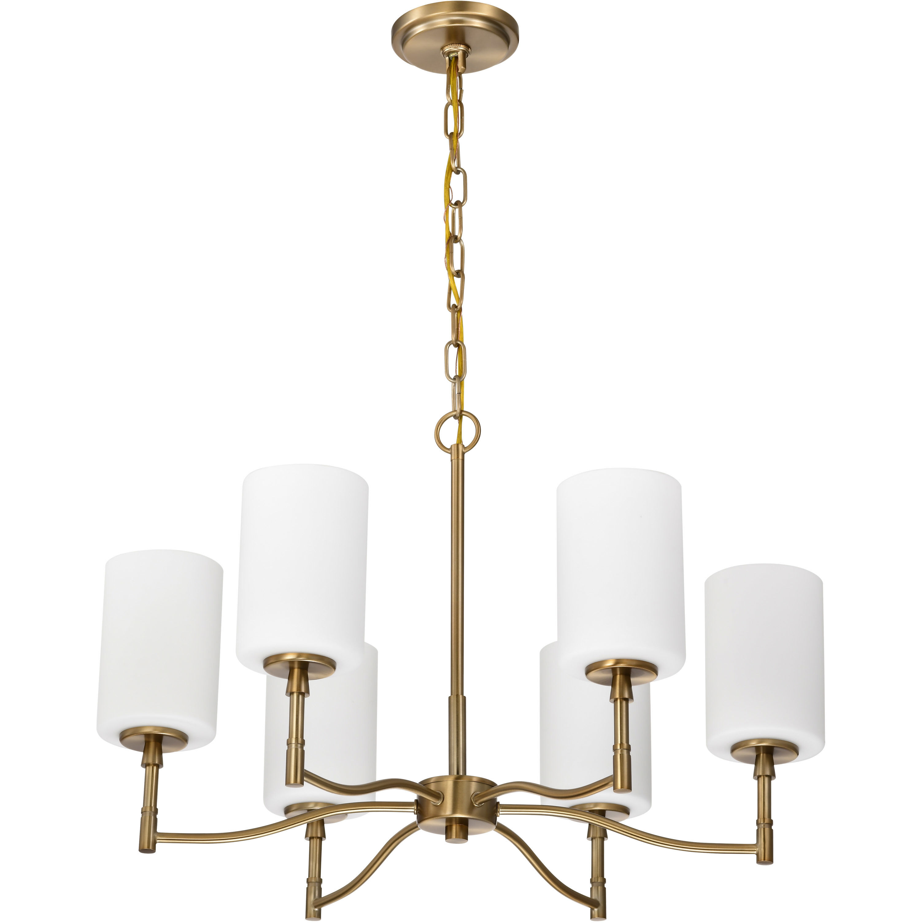 Liam 25 inch Burnished Brass Chandelier Ceiling Light