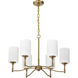 Liam 25 inch Burnished Brass Chandelier Ceiling Light