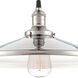 Vintage 1 Light 14 inch Polished Nickel Pendant Ceiling Light