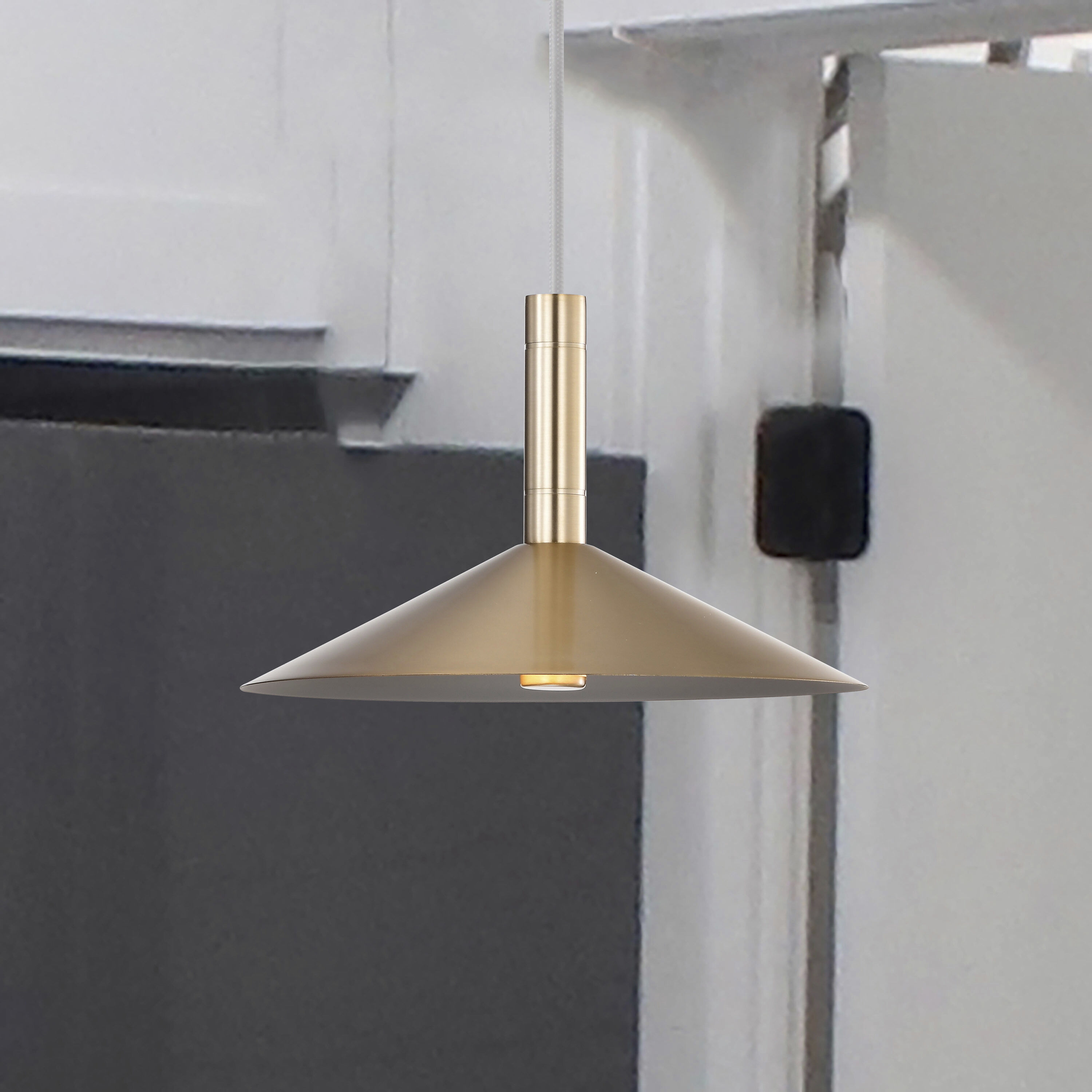 Corrine LED 9.88 inch Burnished Brass Pendant Ceiling Light