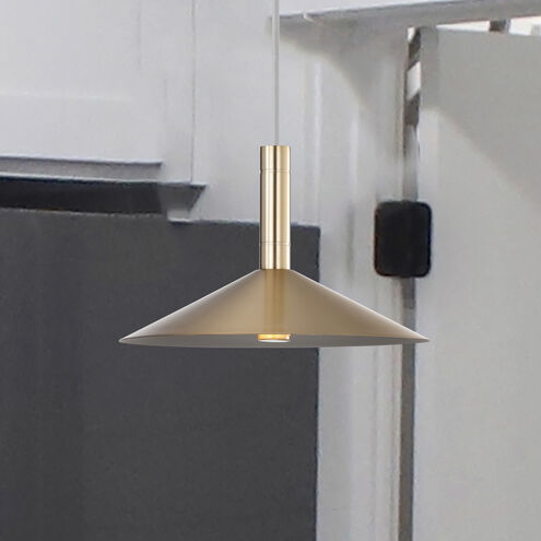 Corrine LED 9.88 inch Burnished Brass Pendant Ceiling Light