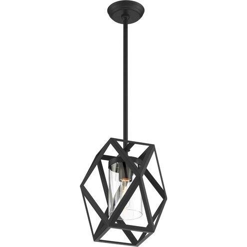 Zemi 1 Light 8 inch Black Pendant Ceiling Light