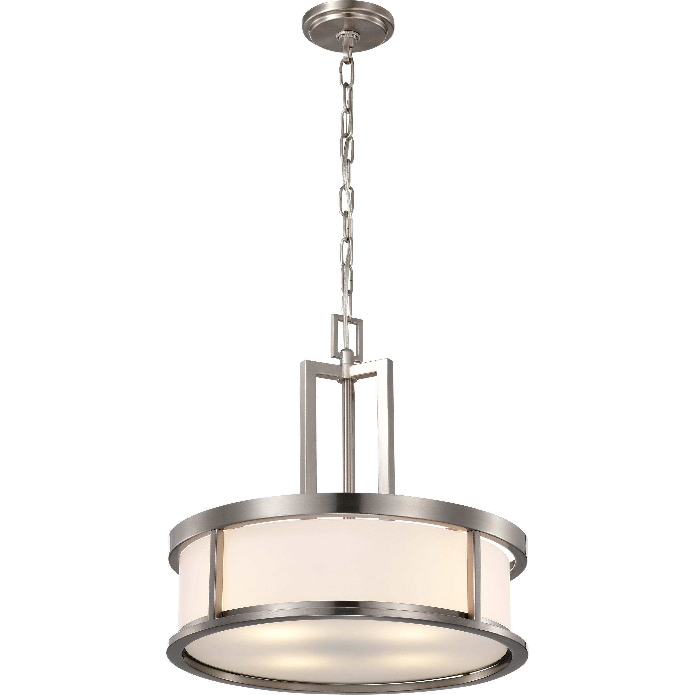 Odeon 4 Light 17 inch Brushed Nickel Pendant Ceiling Light