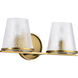 Valentine 16 inch Vintage Brass Vanity Wall Light