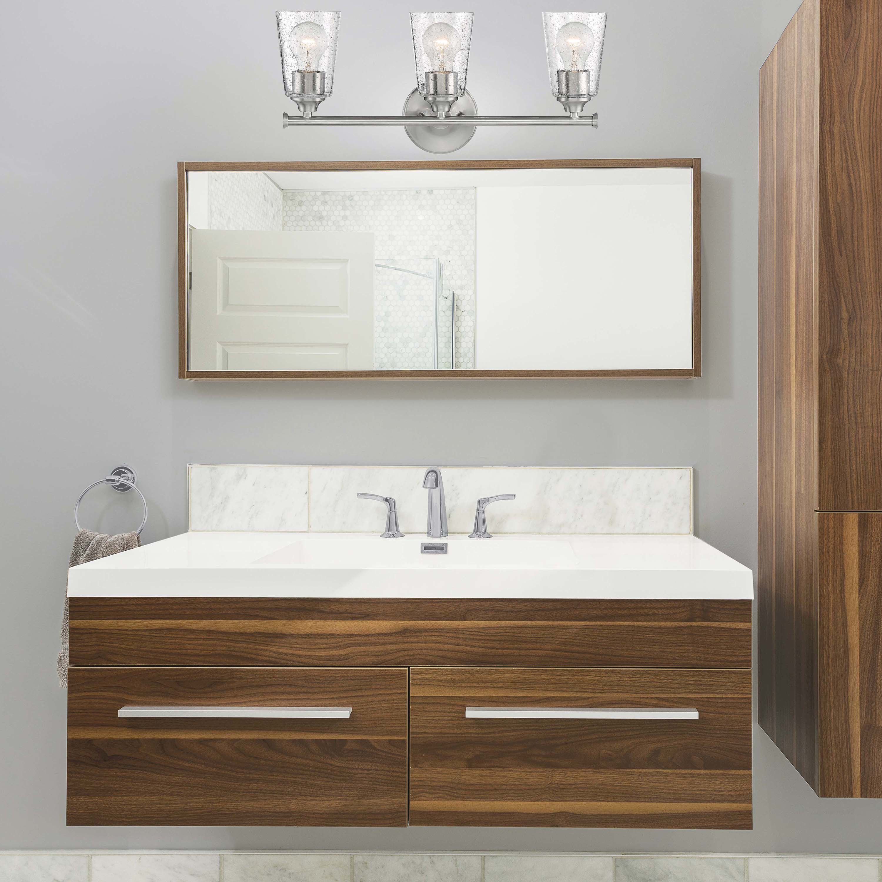 Bransel 3 Light 20 inch Brushed Nickel Vanity Light Wall Light