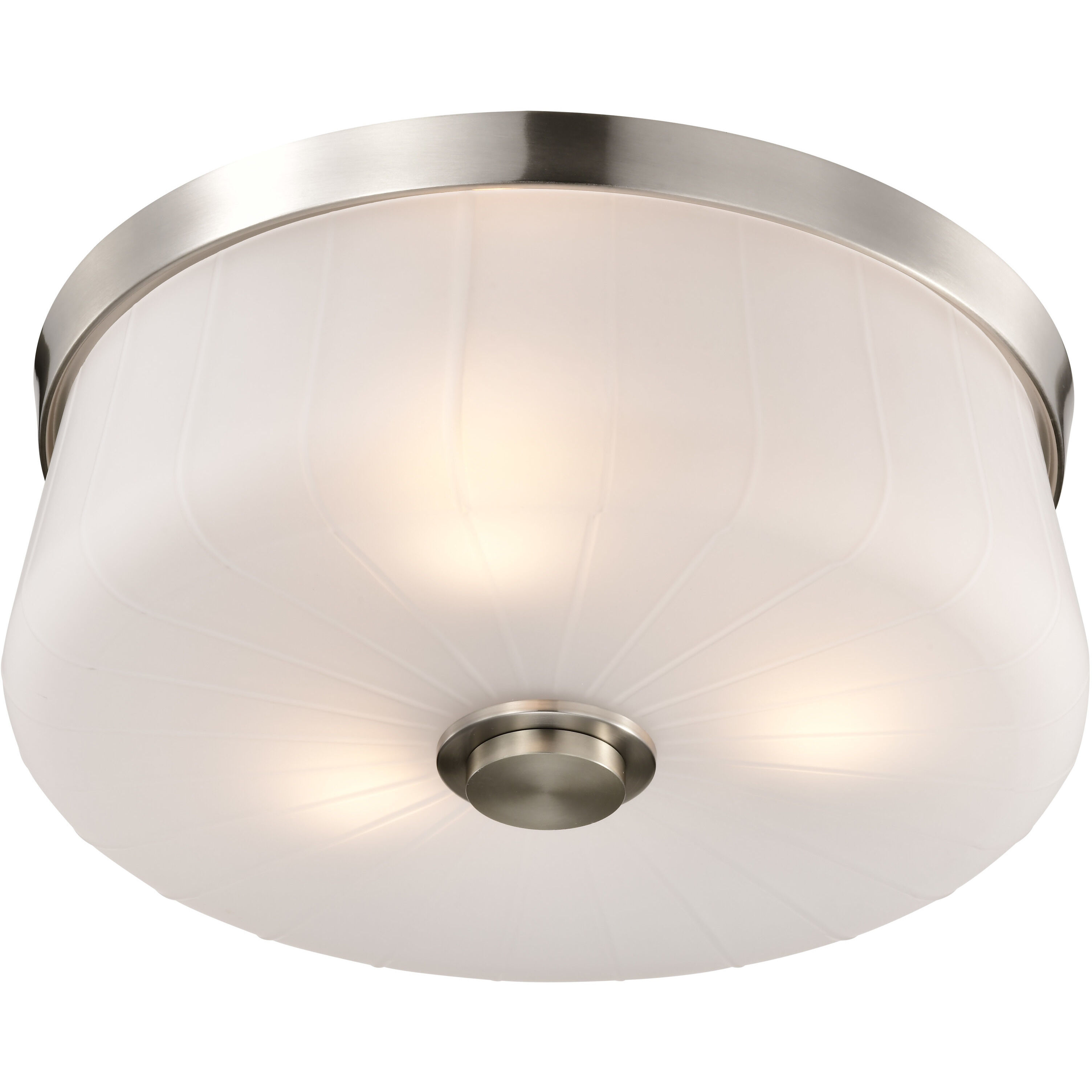 Lune 16 inch Brushed Nickel Flush Mount Ceiling Light