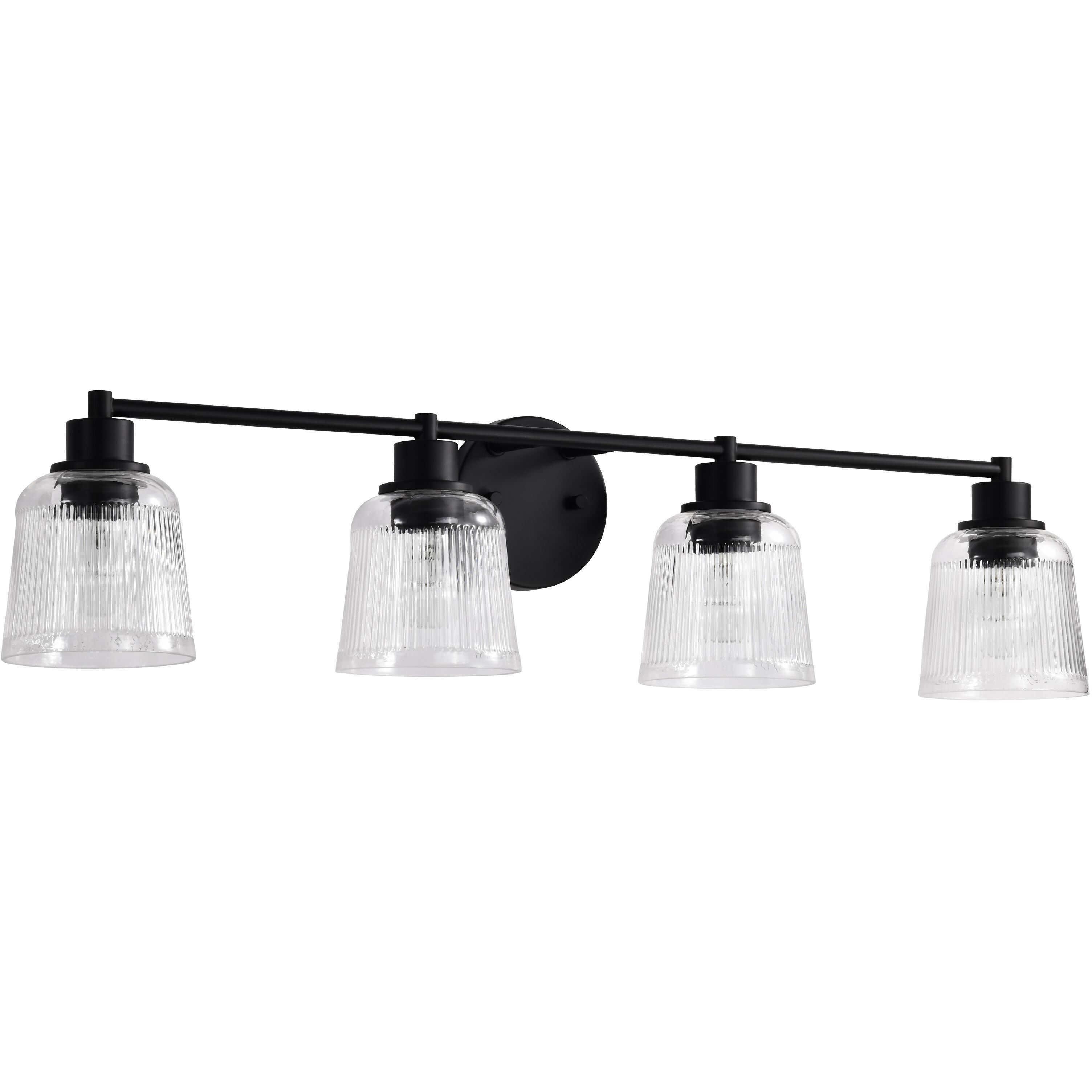 Grayson 33.5 inch Matte Black Vanity Wall Light