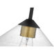 Starlight 1 Light 10.25 inch Matte Black and Natural Brass Pendant Ceiling Light