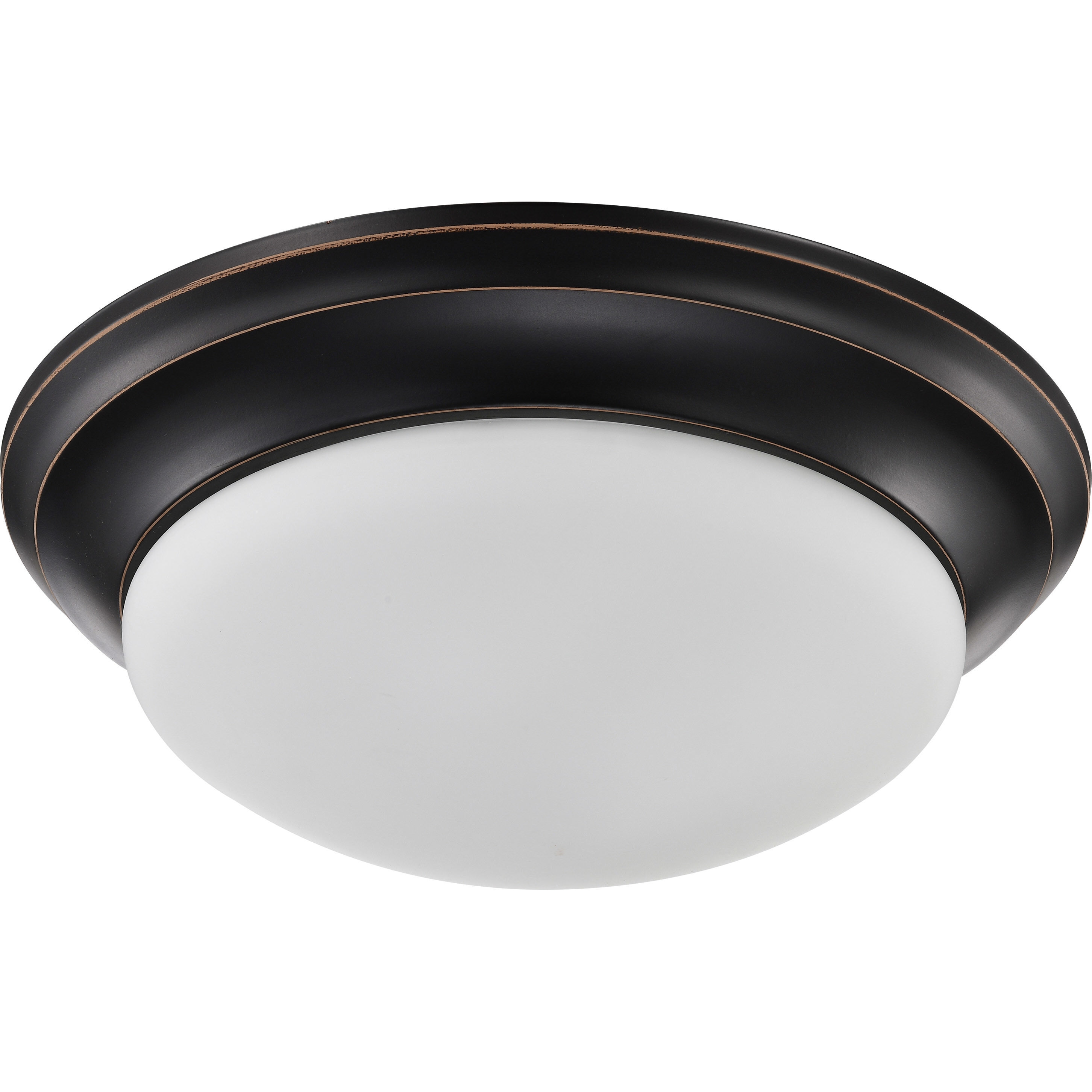 Brentwood 2 Light 14 inch Mahogany Bronze Flush Mount Ceiling Light