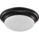 Brentwood 2 Light 14 inch Mahogany Bronze Flush Mount Ceiling Light