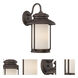 Bethany LED 16.75 inch Mahogany Bronze Outdoor Wall Light, back plate 5.25" diameter depth is 3/4" 