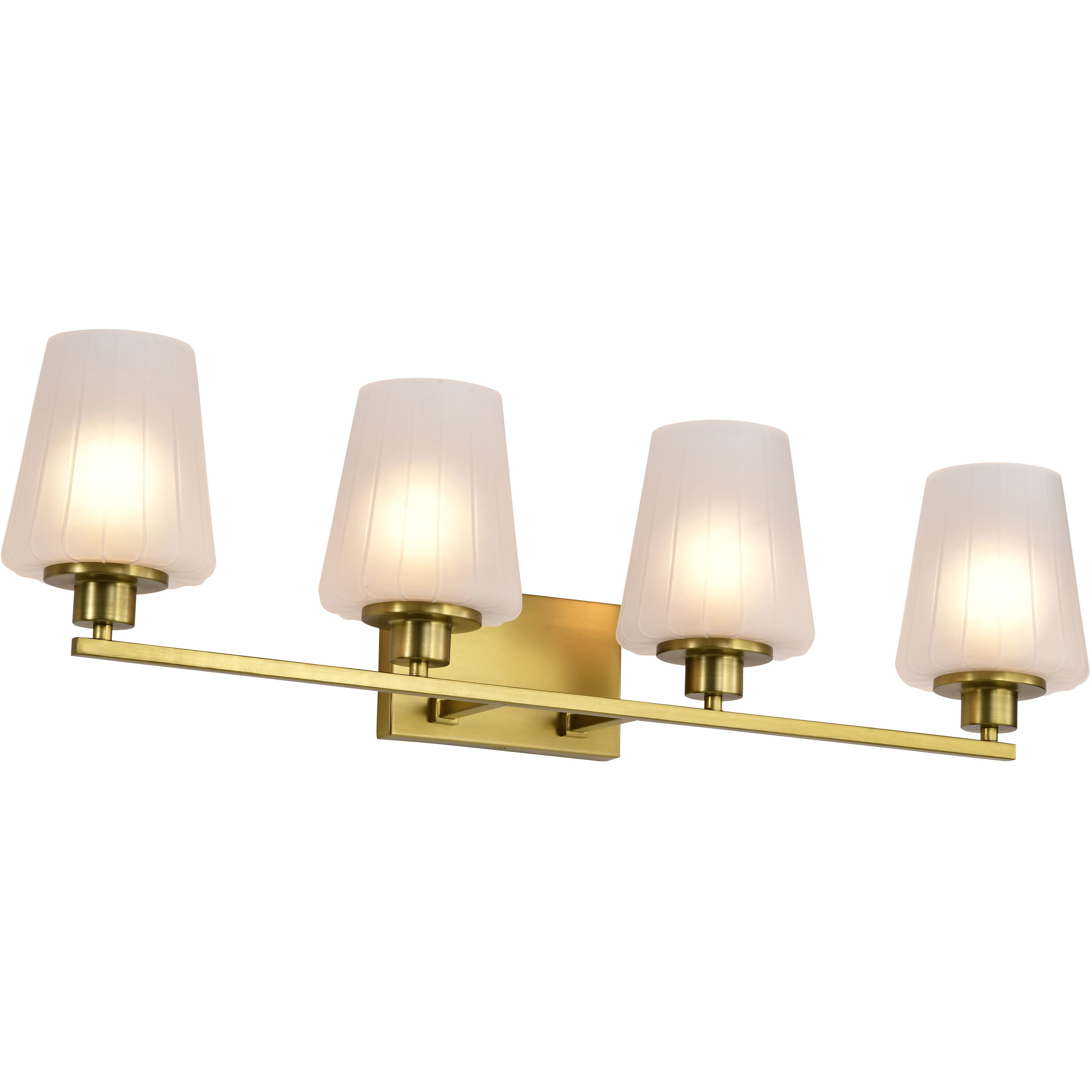 Lune 32 inch Vintage Brass Vanity Wall Light