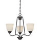 Calvin LED 22 inch Mahogany Bronze Chandelier Ceiling Light