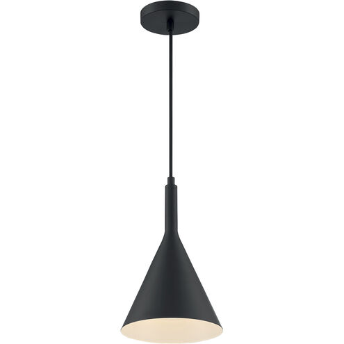 Lightcap 1 Light 8 inch Matte Black Pendant Ceiling Light