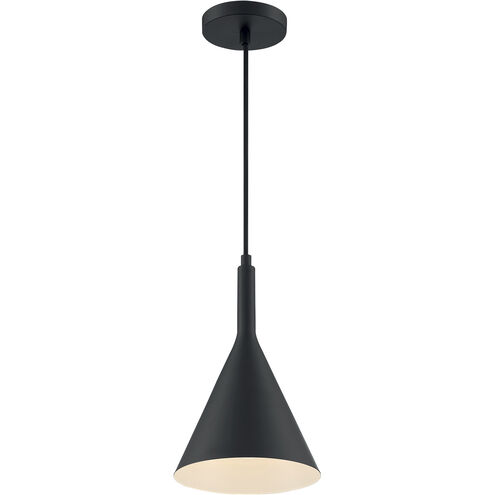 Lightcap 1 Light 8 inch Matte Black Pendant Ceiling Light 