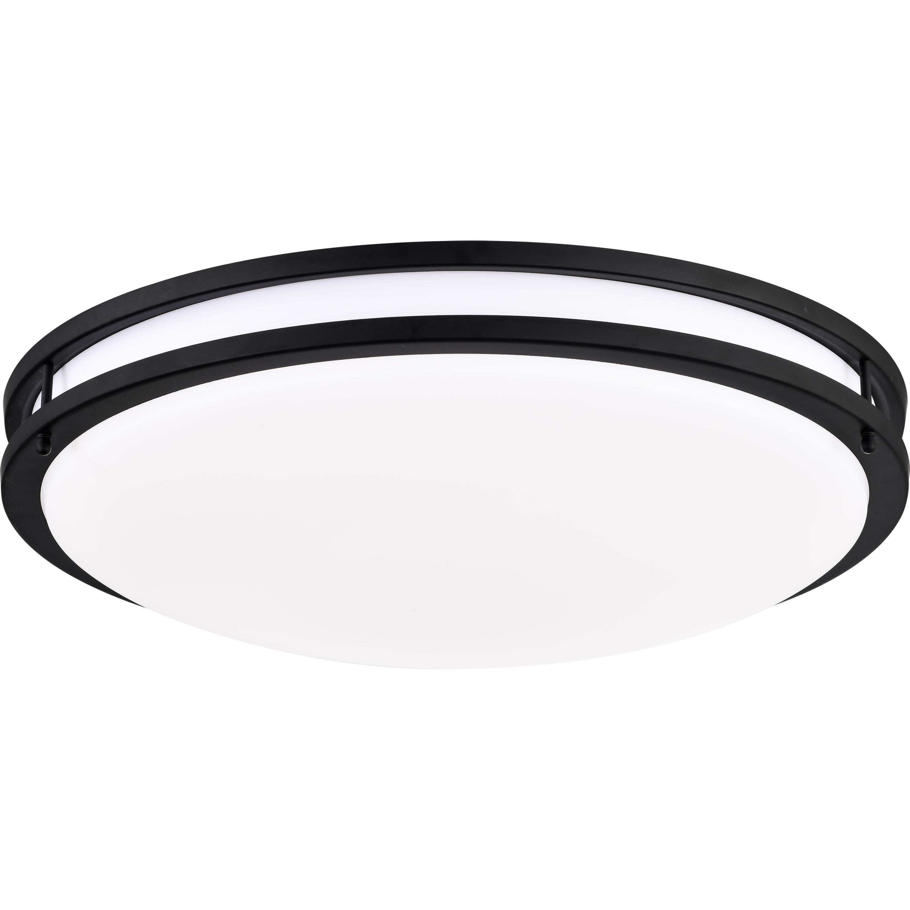 Glamour LED 24 inch Matte Black Flush Mount Ceiling Light