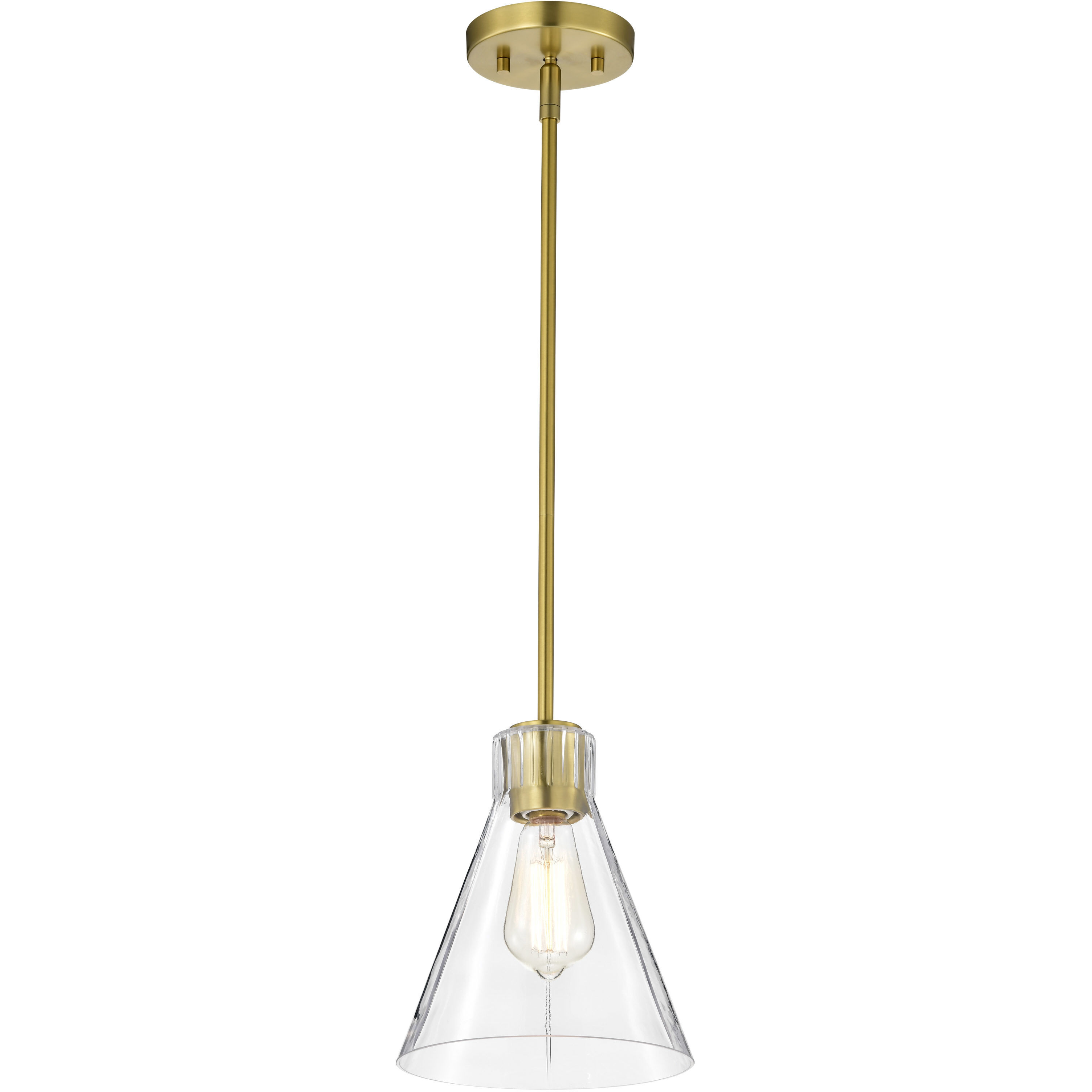 Gianna 8 inch Vintage Brass Pendant Ceiling Light