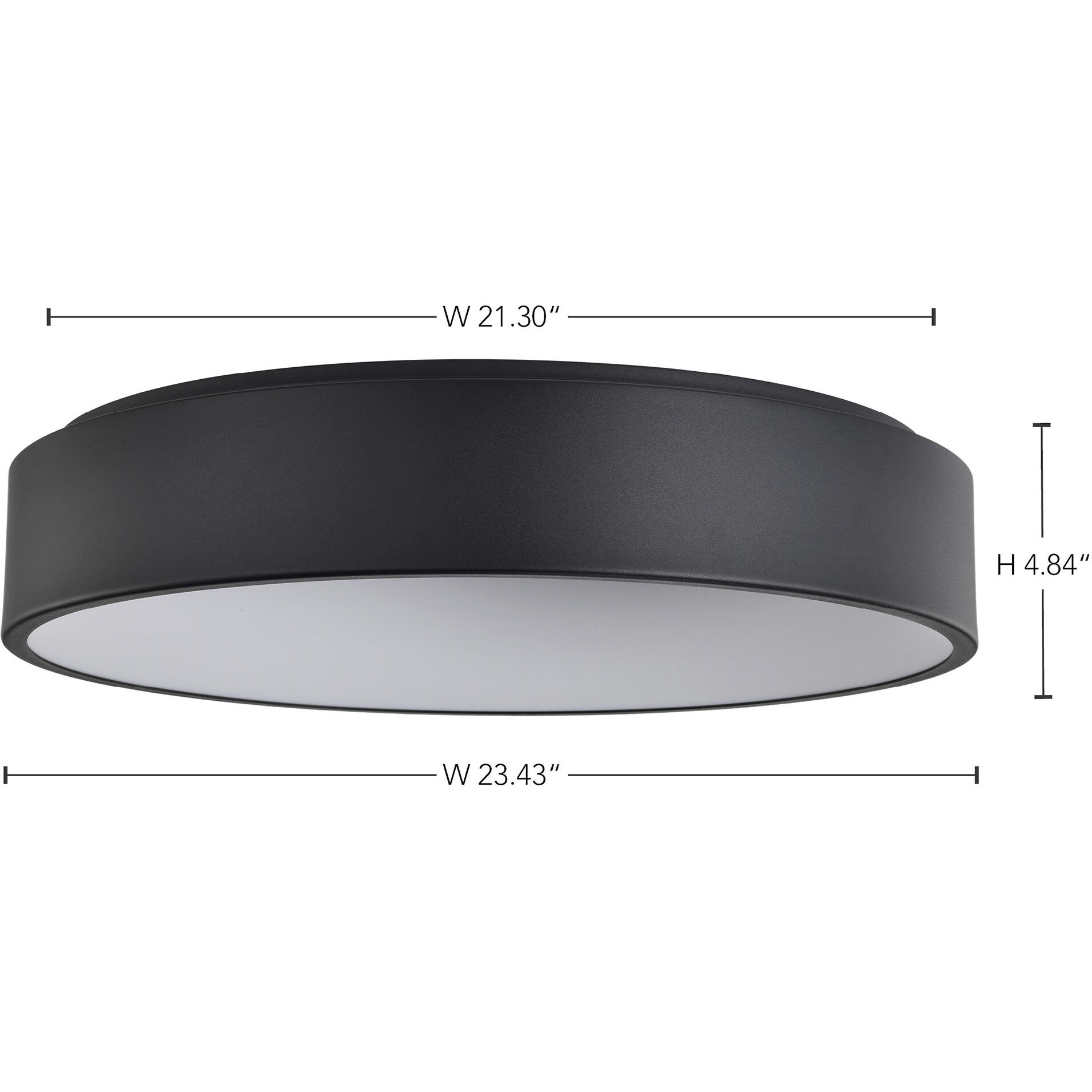 Orbit LED 23 inch Black Flush Mount Ceiling Light
