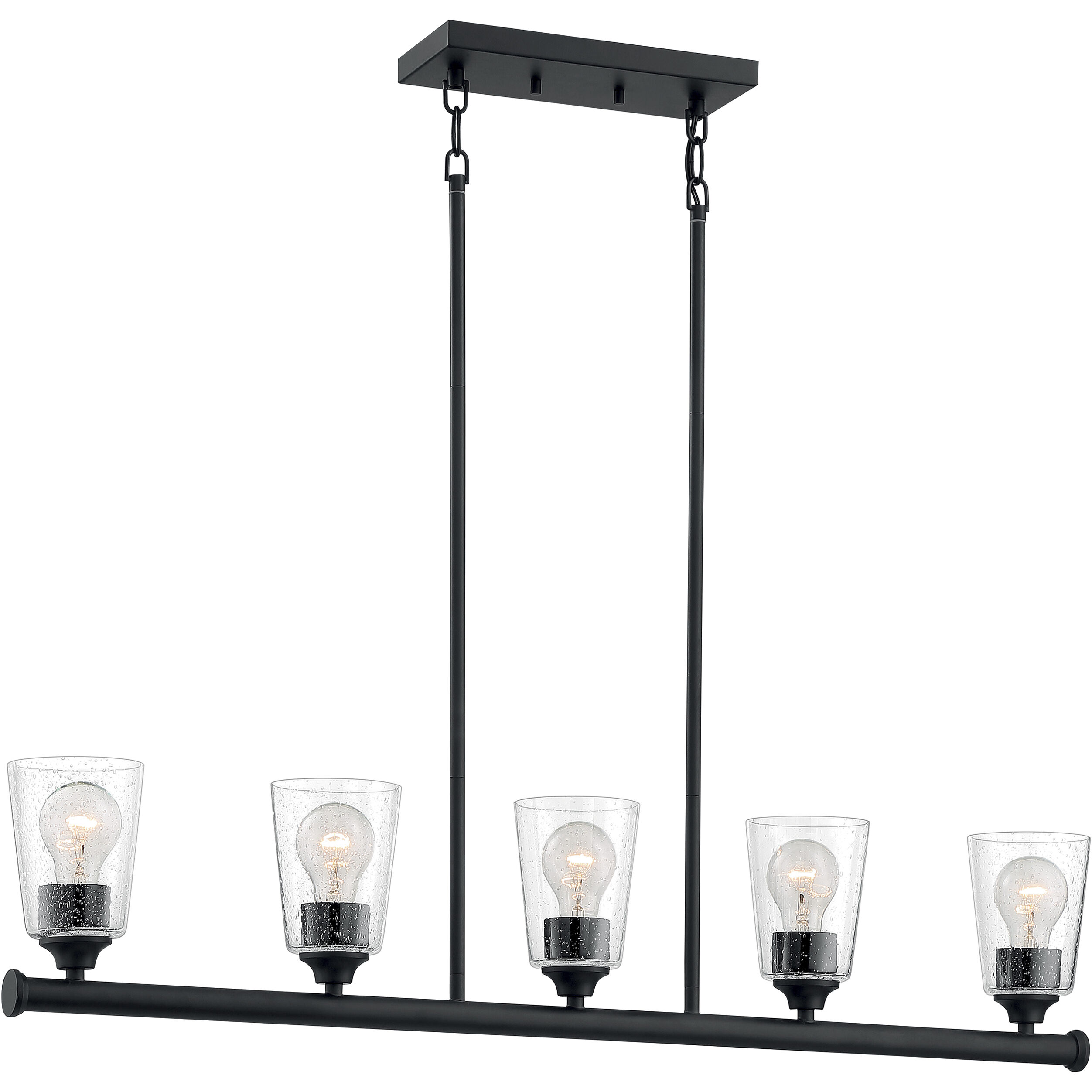Bransel 5 Light 4.5 inch Matte Black Pendant Ceiling Light