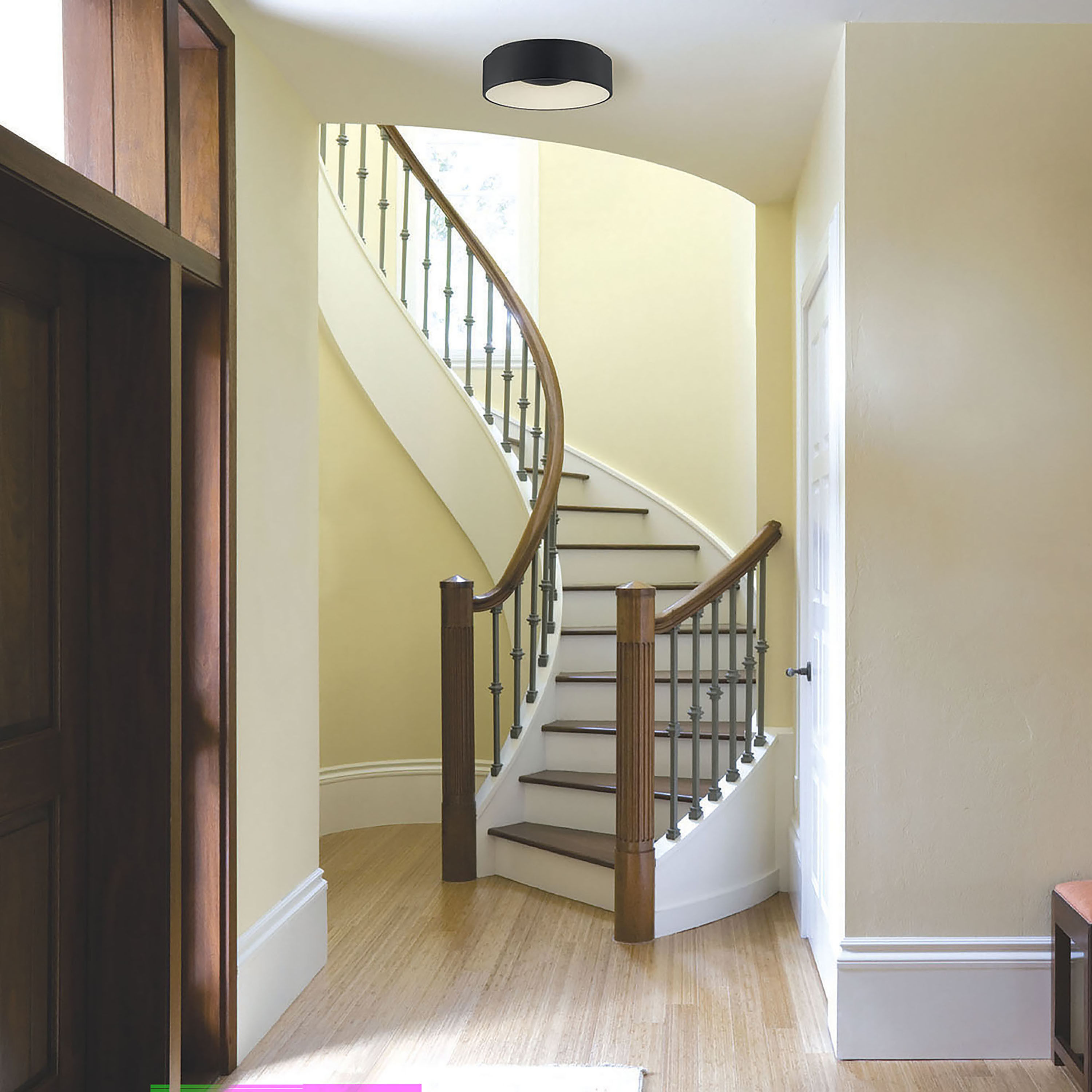 Orbit LED 23 inch Black Flush Mount Ceiling Light