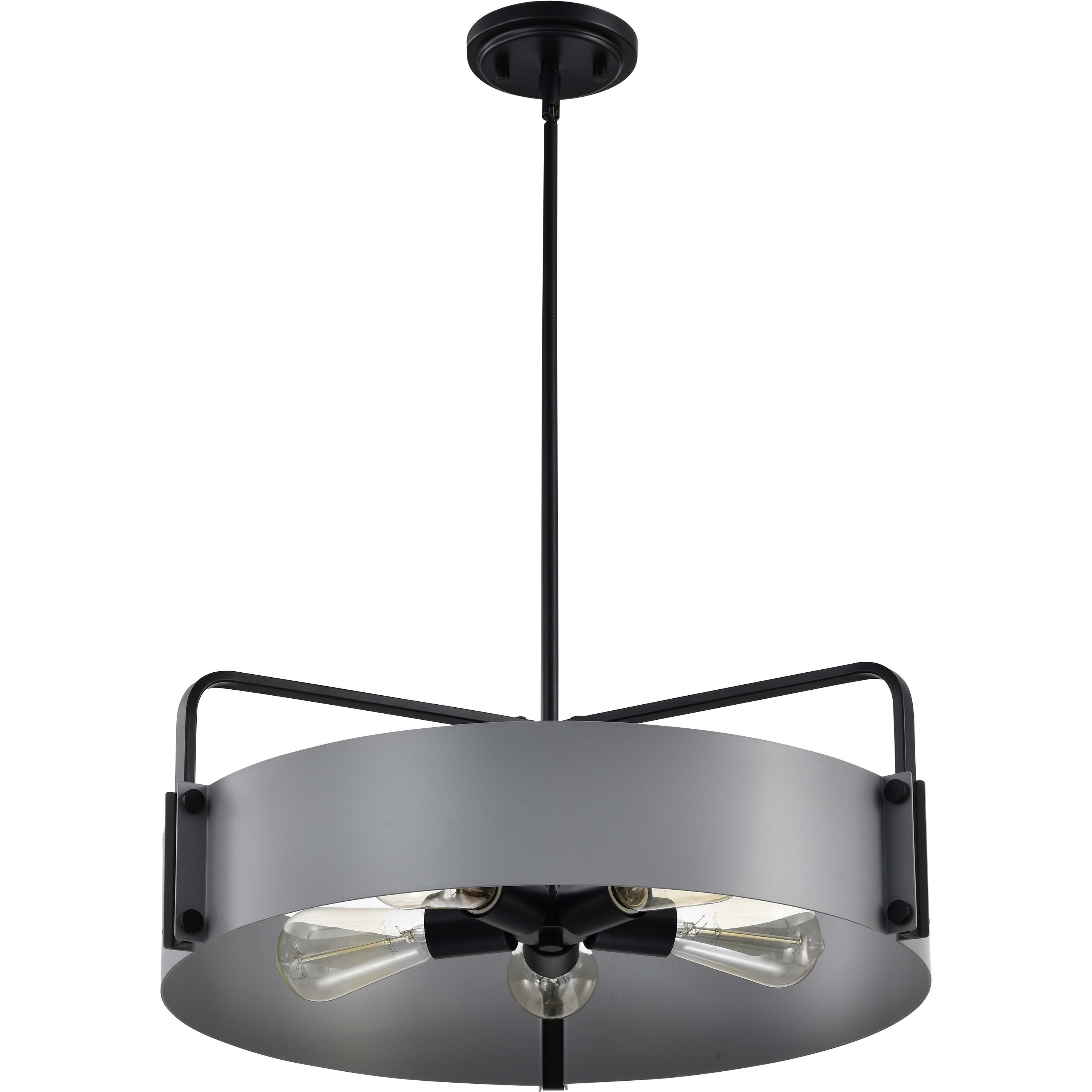 Altos 5 Light 22 inch Matte Gray Pendant Ceiling Light