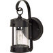 Brentwood 1 Light 11 inch Textured Black Outdoor Wall Lantern