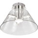 Edmond LED 13.63 inch Polished Nickel Semi Flush Mount Ceiling Light