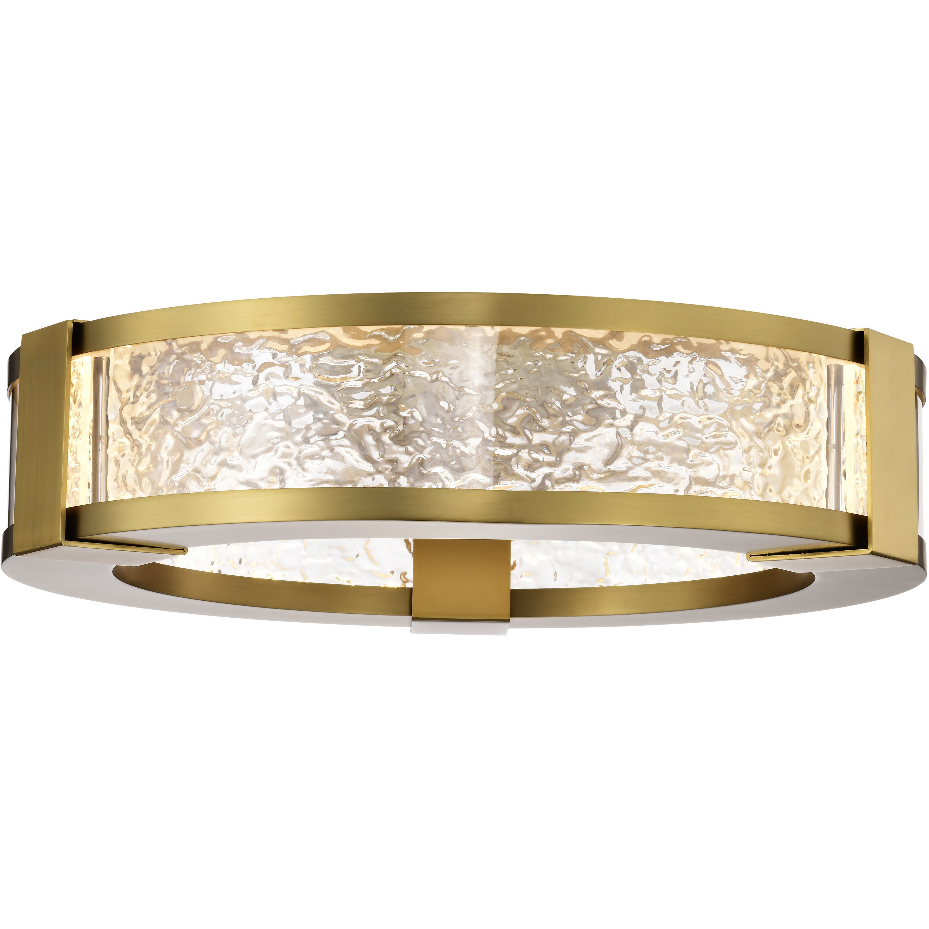 Darrow LED 13.25 inch Vintage Brass Flush Mount Ceiling Light