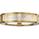 Darrow LED 13.25 inch Vintage Brass Flush Mount Ceiling Light