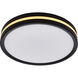 Brentwood LED 11.42 inch Matte Black Flush Mount with Night Light Ceiling Light